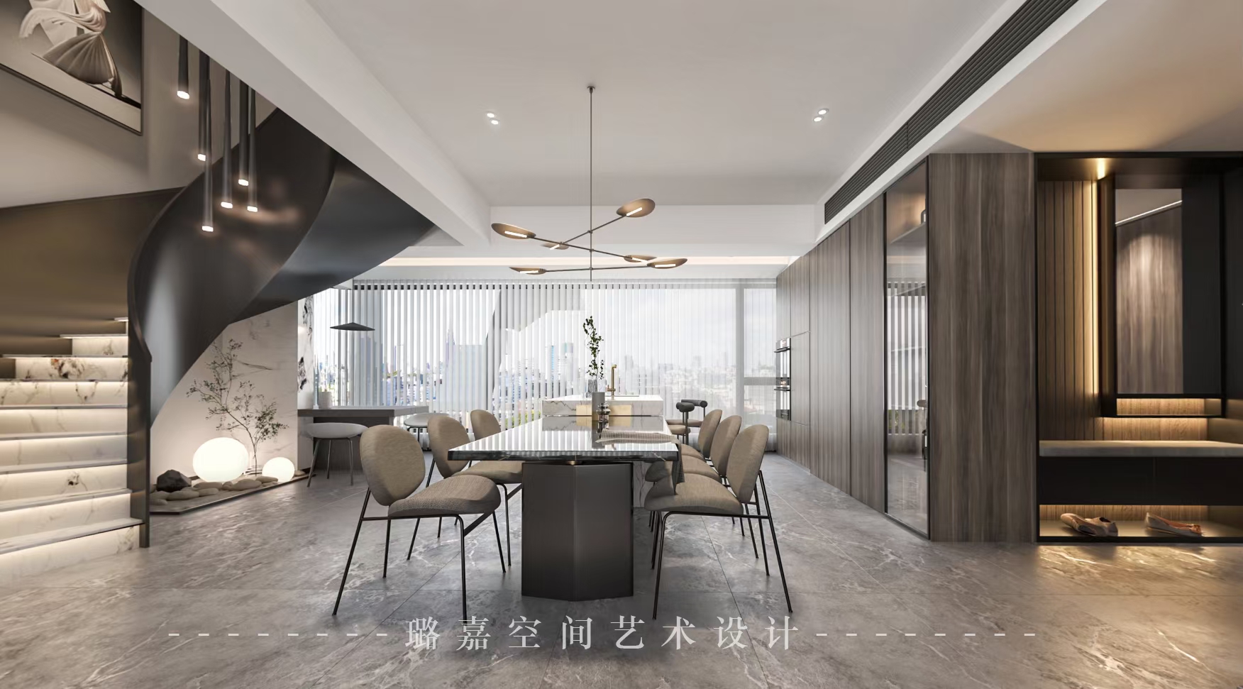 臥龍谷玖號(hào)260平躍層設(shè)計(jì)餐廳